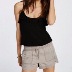 Express Mid-Rise Utility Drawstring Shorts